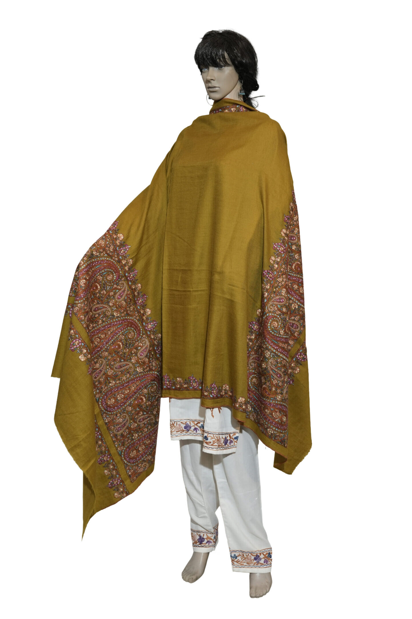 Pashmina Shawl – Handcrafted Needle Work (Paldar Design)