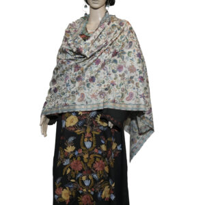 Handcrafted Pashmina Kalamkari Stole – Allover Work