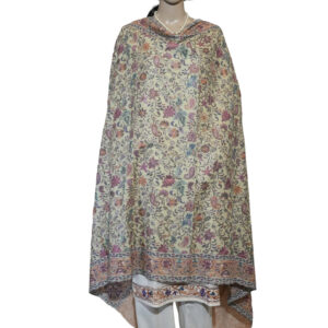 Premium Handcrafted Pashmina Kalamkari Shawl – Traditional Kashmiri Art
