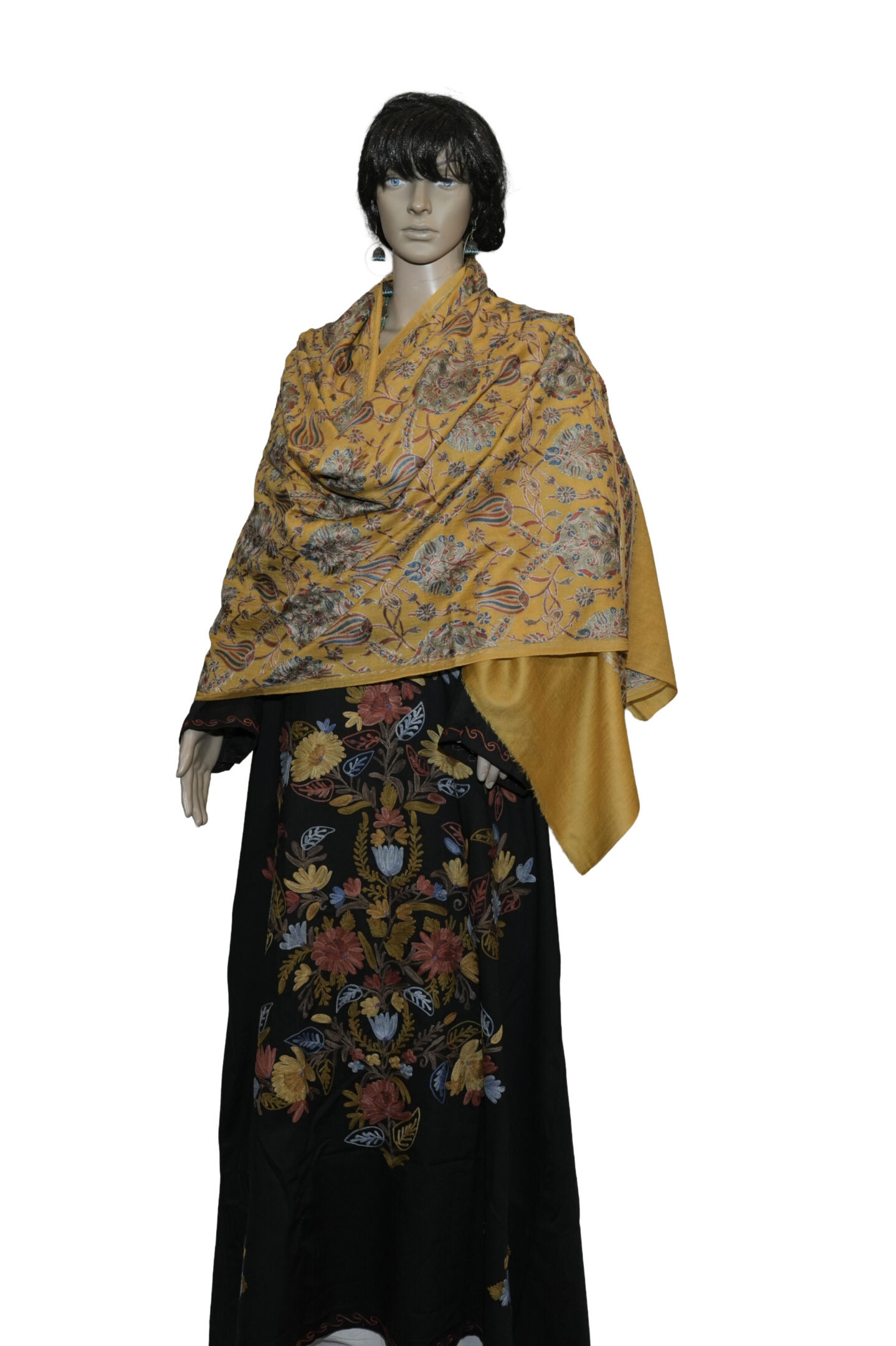 Pure Pashmina Kalamkari Stole – Handcrafted Elegance